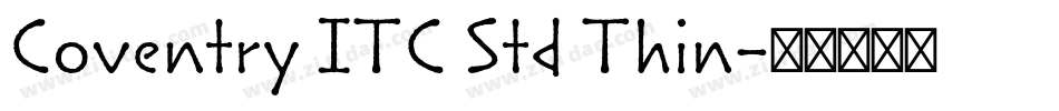 Coventry ITC Std Thin字体转换
